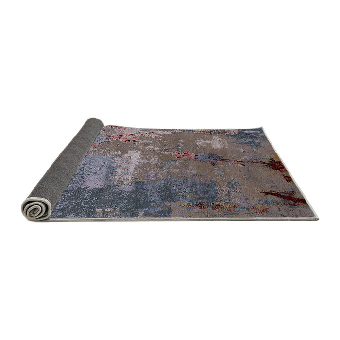 Sideview of Mid-Century Modern Purple Oriental Rug, urb2468