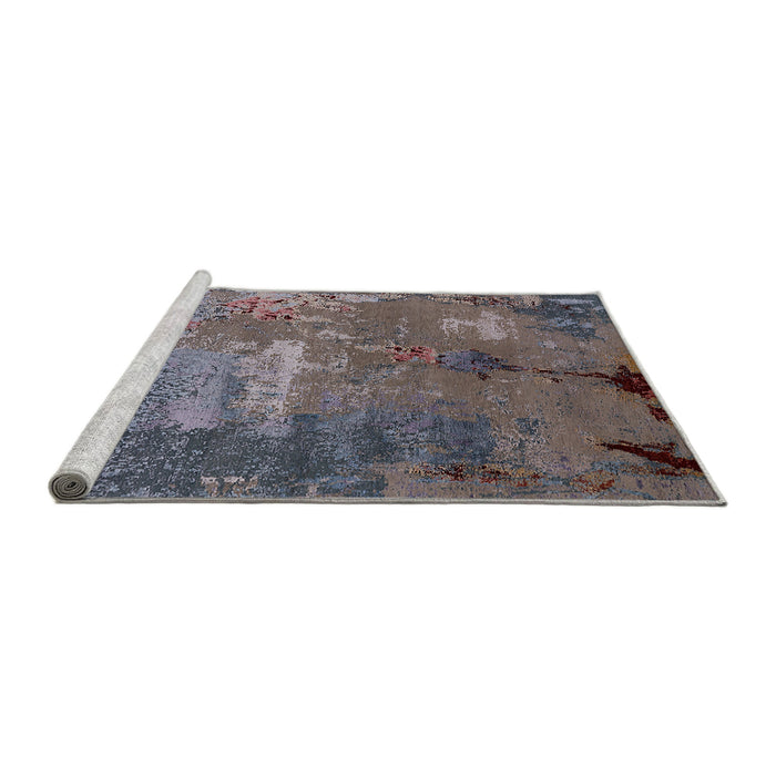 Sideview of Machine Washable Industrial Modern Purple Rug, wshurb2468