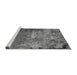 Sideview of Machine Washable Oriental Gray Industrial Rug, wshurb2468gry