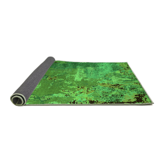 Sideview of Oriental Green Industrial Rug, urb2468grn