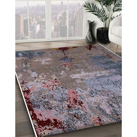 Mid-Century Modern Purple Oriental Rug, urb2468