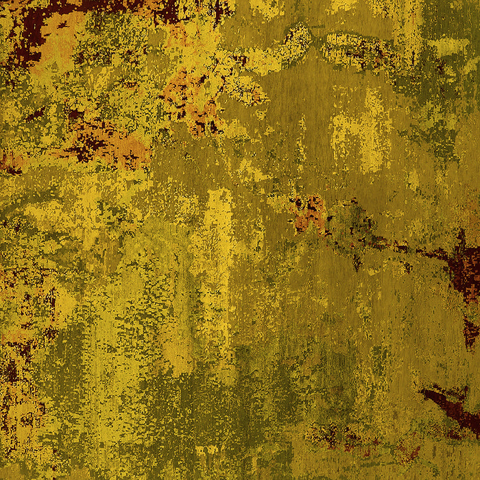 Square Oriental Yellow Industrial Rug, urb2468yw