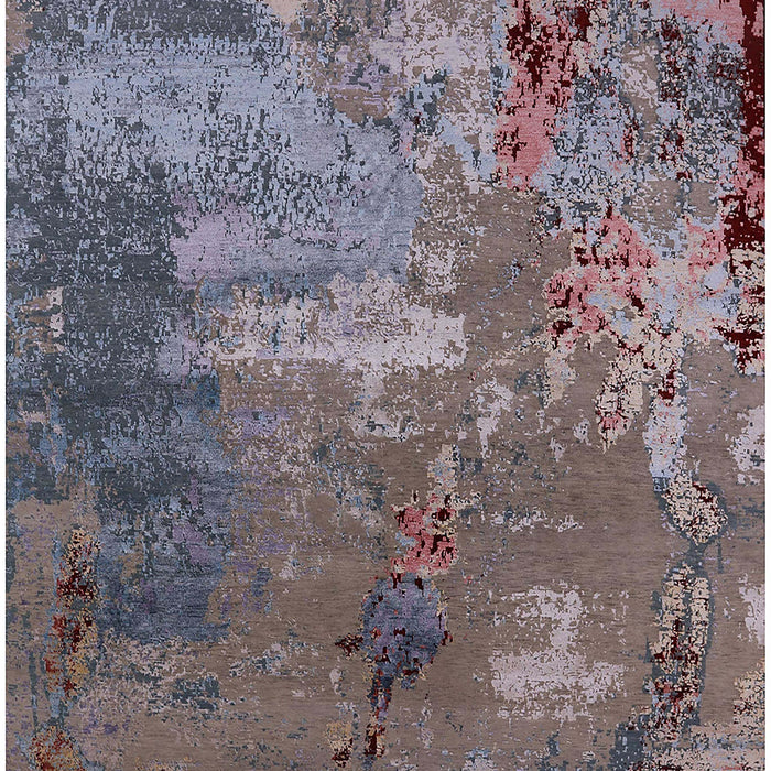 Mid-Century Modern Purple Oriental Rug, urb2468