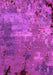 Machine Washable Oriental Pink Industrial Rug, wshurb2468pnk
