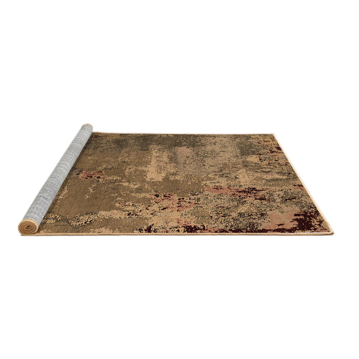 Sideview of Machine Washable Oriental Brown Industrial Rug, wshurb2468brn