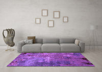 Machine Washable Oriental Purple Industrial Rug, wshurb2468pur