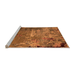 Sideview of Machine Washable Oriental Orange Industrial Area Rugs, wshurb2468org