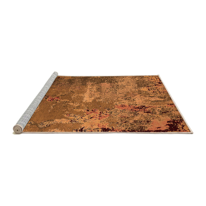 Sideview of Machine Washable Oriental Orange Industrial Area Rugs, wshurb2468org