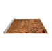 Sideview of Machine Washable Oriental Orange Industrial Area Rugs, wshurb2468org