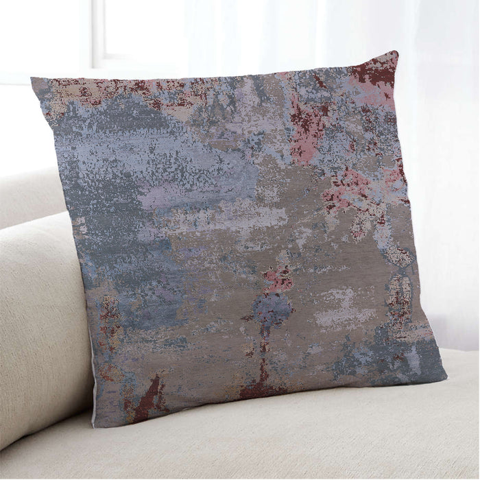 Lifestyle Image of Mid-Century Modern Urban Square Purple Throw Pillow, 18 inch by 18 inch, pwurb2468