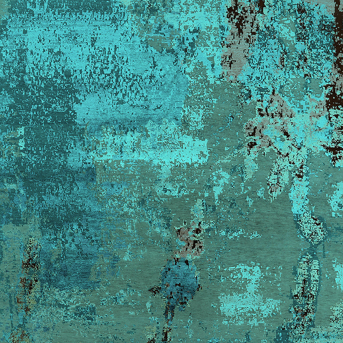 Oriental Turquoise Industrial Rug, urb2468turq