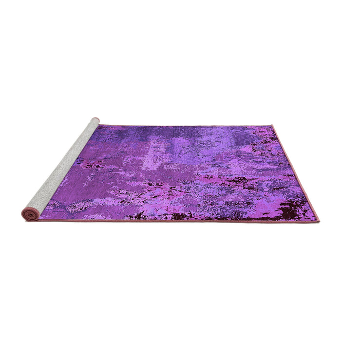 Sideview of Machine Washable Oriental Purple Industrial Area Rugs, wshurb2468pur