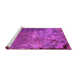 Sideview of Machine Washable Oriental Pink Industrial Rug, wshurb2468pnk
