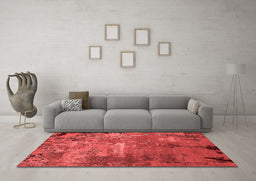 Industrial Red Washable Rugs