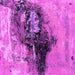 Square Machine Washable Oriental Pink Industrial Rug, wshurb2469pnk