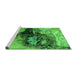 Sideview of Machine Washable Oriental Green Industrial Area Rugs, wshurb2469grn