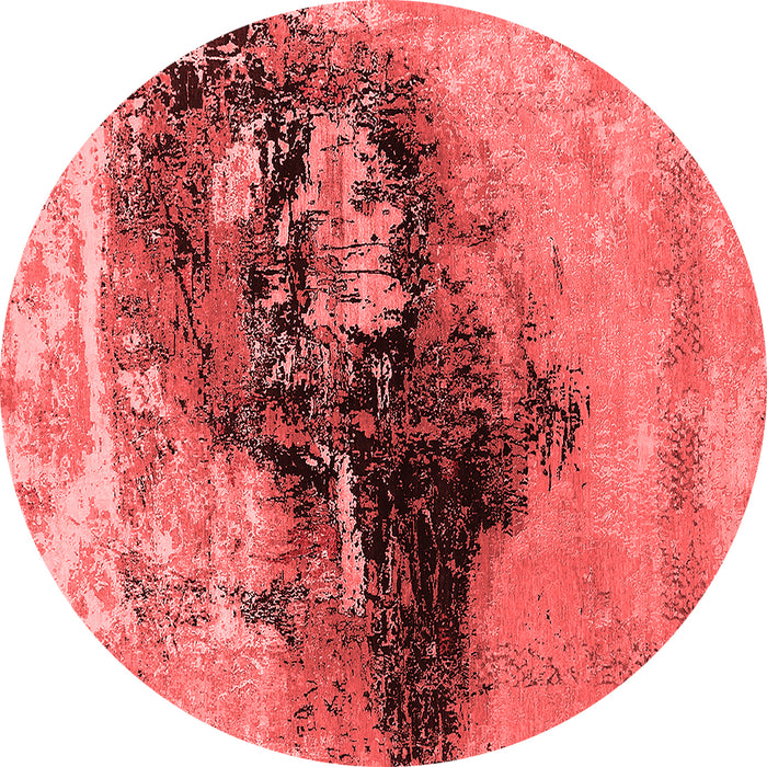 Machine Washable Oriental Red Industrial Rug, wshurb2469red