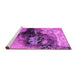 Sideview of Machine Washable Oriental Pink Industrial Rug, wshurb2469pnk