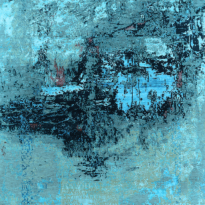 Oriental Light Blue Industrial Rug, urb2469lblu