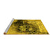 Sideview of Machine Washable Oriental Yellow Industrial Rug, wshurb2469yw