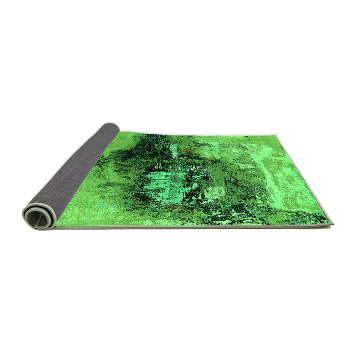 Sideview of Oriental Green Industrial Rug, urb2469grn