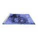 Sideview of Machine Washable Oriental Blue Industrial Rug, wshurb2469blu