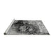 Sideview of Machine Washable Oriental Gray Industrial Rug, wshurb2469gry