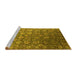 Sideview of Machine Washable Oriental Yellow Industrial Rug, wshurb2470yw