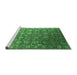 Sideview of Machine Washable Oriental Emerald Green Industrial Area Rugs, wshurb2470emgrn