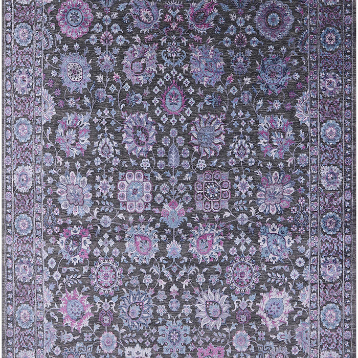 Mid-Century Modern Plum Purple Oriental Rug, urb2470