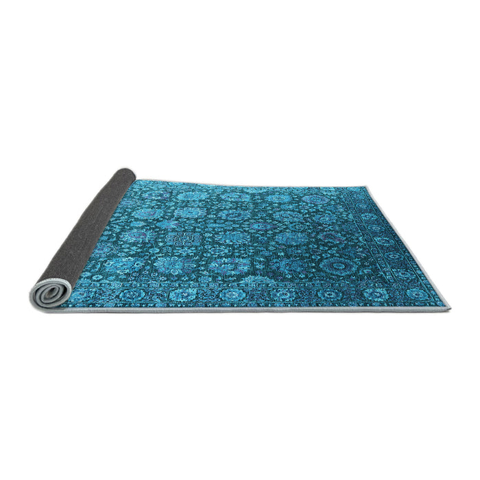 Sideview of Oriental Light Blue Industrial Rug, urb2470lblu