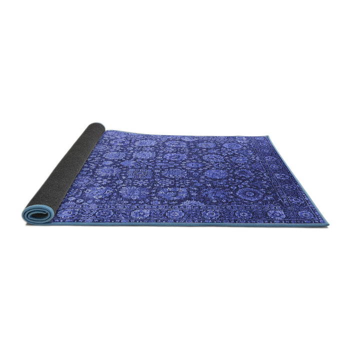 Sideview of Oriental Blue Industrial Rug, urb2470blu