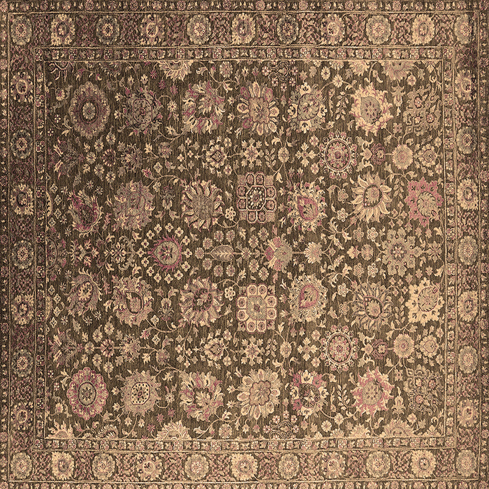 Square Oriental Brown Industrial Rug, urb2470brn