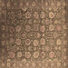 Square Oriental Brown Industrial Rug, urb2470brn