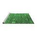 Sideview of Machine Washable Oriental Emerald Green Industrial Area Rugs, wshurb2471emgrn