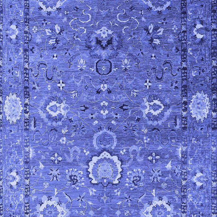 Machine Washable Oriental Blue Industrial Rug, wshurb2471blu