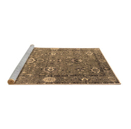 Sideview of Machine Washable Oriental Brown Industrial Rug, wshurb2471brn