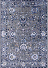 Machine Washable Industrial Modern Purple Navy Blue Rug, wshurb2471