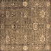 Square Oriental Brown Industrial Rug, urb2471brn