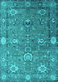 Oriental Turquoise Industrial Rug, urb2471turq