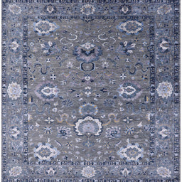 Square Machine Washable Industrial Modern Purple Navy Blue Rug, wshurb2471