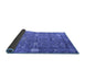 Sideview of Oriental Blue Industrial Rug, urb2471blu