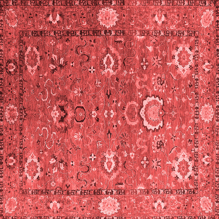 Machine Washable Oriental Red Industrial Rug, wshurb2471red