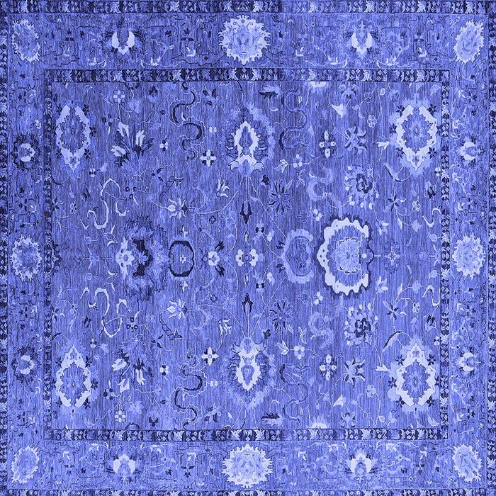 Square Oriental Blue Industrial Rug, urb2471blu