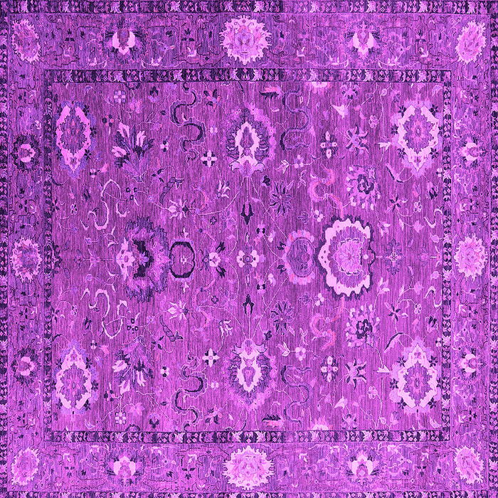 Square Machine Washable Oriental Pink Industrial Rug, wshurb2471pnk