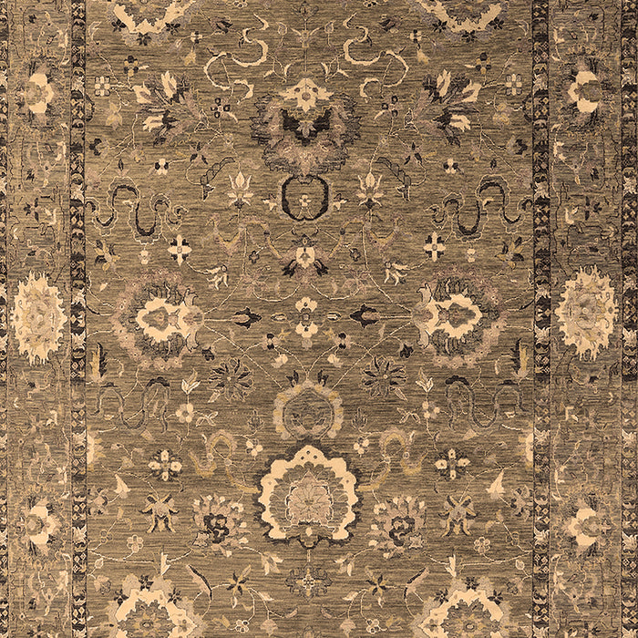 Machine Washable Oriental Brown Industrial Rug, wshurb2471brn