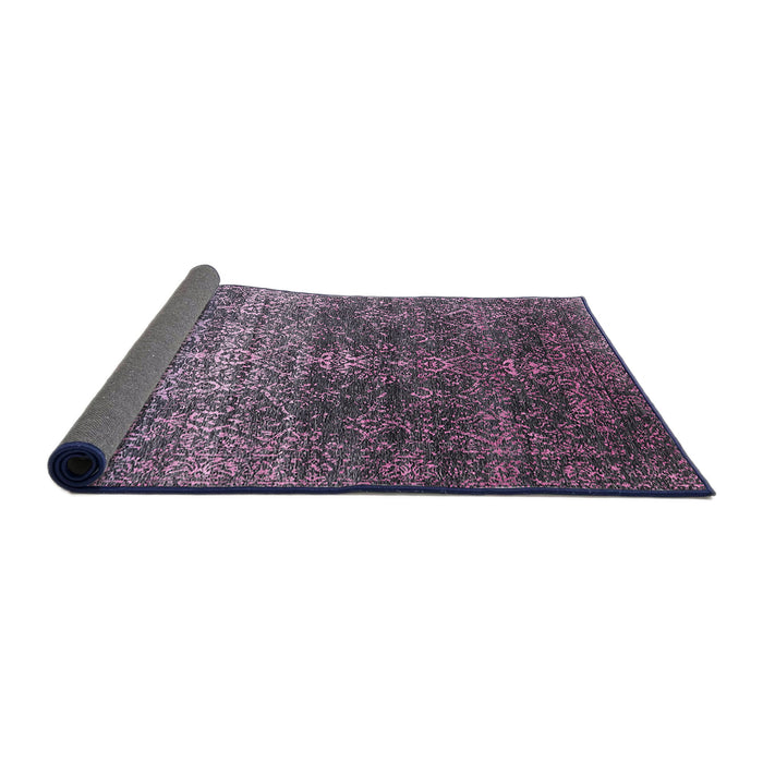 Sideview of Mid-Century Modern Plum Purple Oriental Rug, urb2472