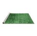 Sideview of Machine Washable Oriental Emerald Green Industrial Area Rugs, wshurb2472emgrn