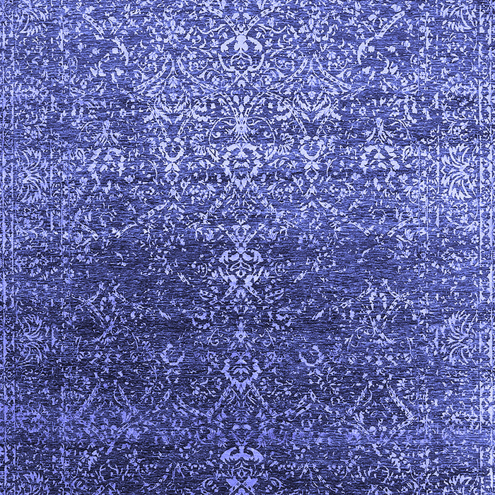 Machine Washable Oriental Blue Industrial Rug, wshurb2472blu