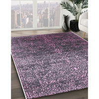 Mid-Century Modern Plum Purple Oriental Rug, urb2472